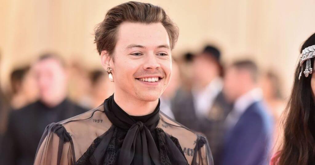 harry styles smiling at met gala