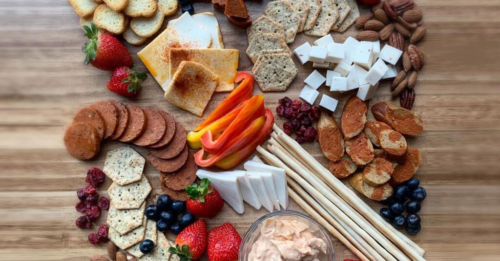 herbivorous butcher vegan winter holiday charcuterie board