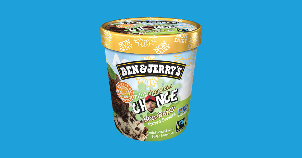 pint of ben and jerrys new chance the rapper vegan ice cream