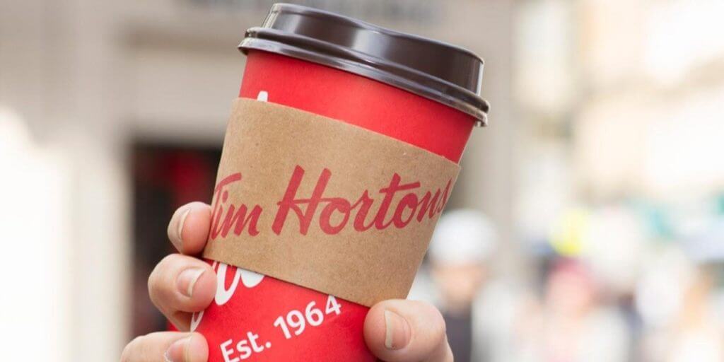 tim hortons coffee cup with Christmas tree