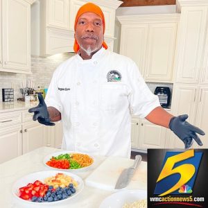 gurus city vegan on wmc action news 5 chef with fruit veg bowls