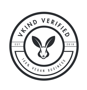 vkind verified badge logo 100 percent vegan business