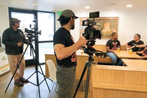 Plant Power Restaurant vKind Vibes film crew