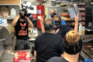 vKind Vibes Production crew at Vegan “McDonald’s”