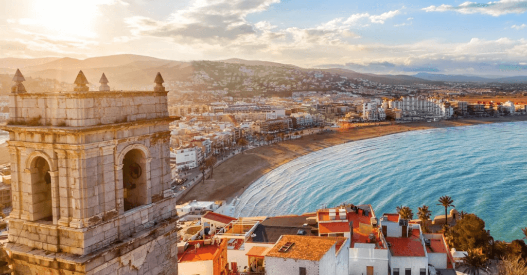 skyline of Spain with ocean