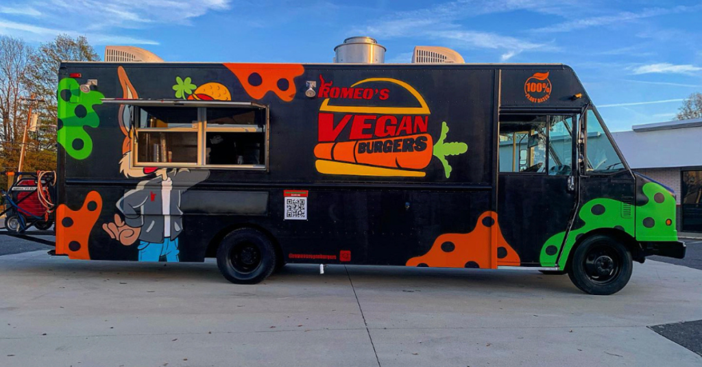 romeos vegan burgers vegan food truck