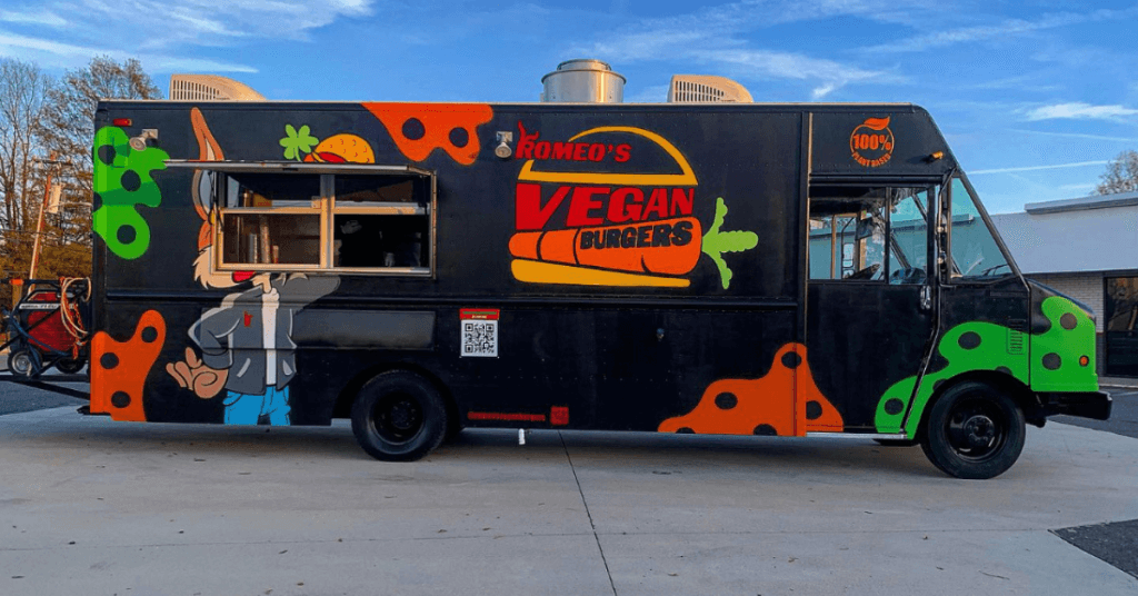 romeos vegan burgers vegan food truck