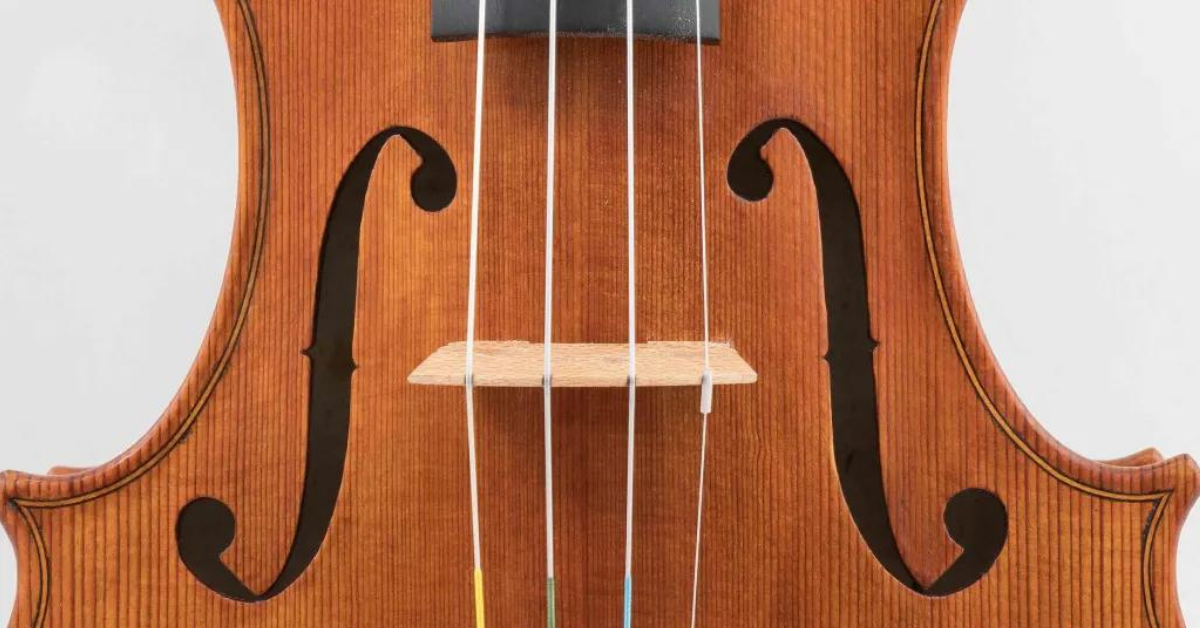zoomed photo of violin