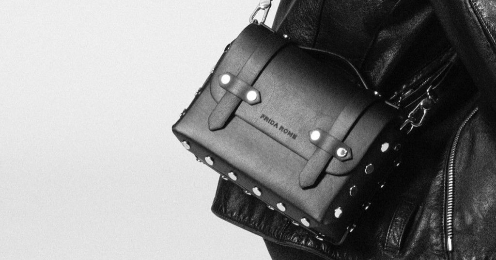 frida rome black vegan leather handbag