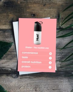 huel info card shaker the inedible one convenience taste overall nutrition protein