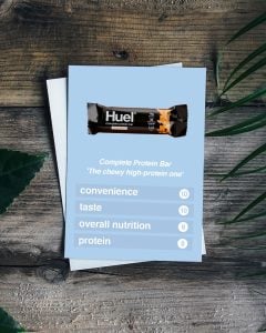 huel info card the complete protein bar the chewy high protein one convenience taste overall nutrition protein