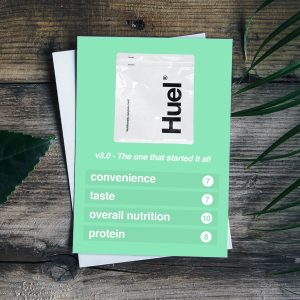 huel info card v3.0 the one that started it all convenience taste overall nutrition protein