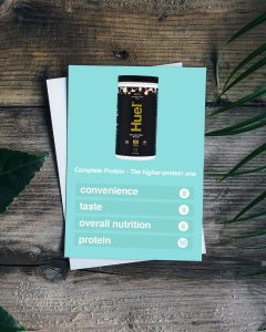 huel info card complete protein the higher protein one convenience taste overall nutrition protein