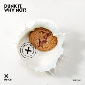 cookie splashing into notco not milk