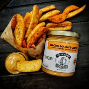 The Uncreamery Cashew Chipotle Sauce with seasoned wedge fries