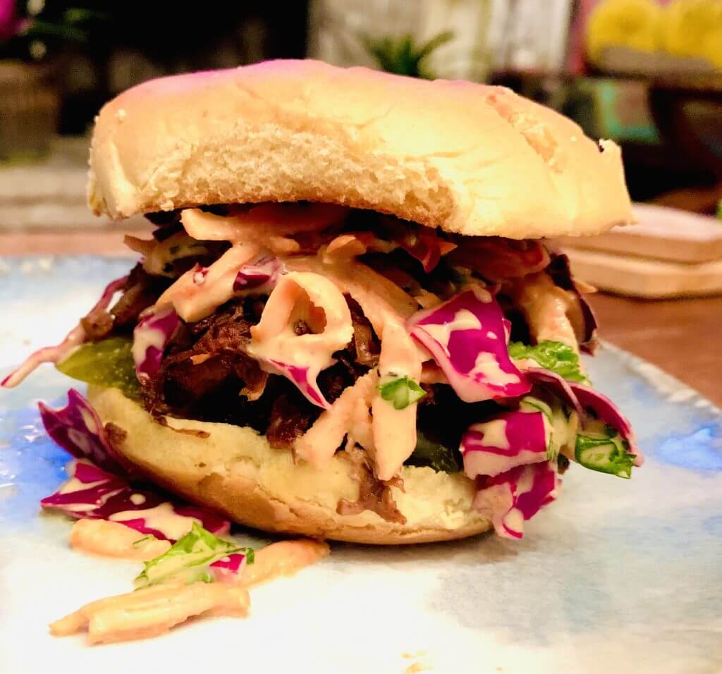 Super Bowl Pulled Jackfruit Sliders