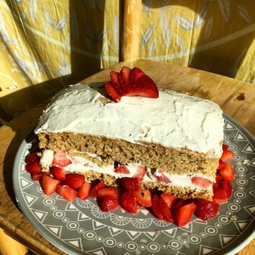 Vegan Boozy Strawberry Shortcake