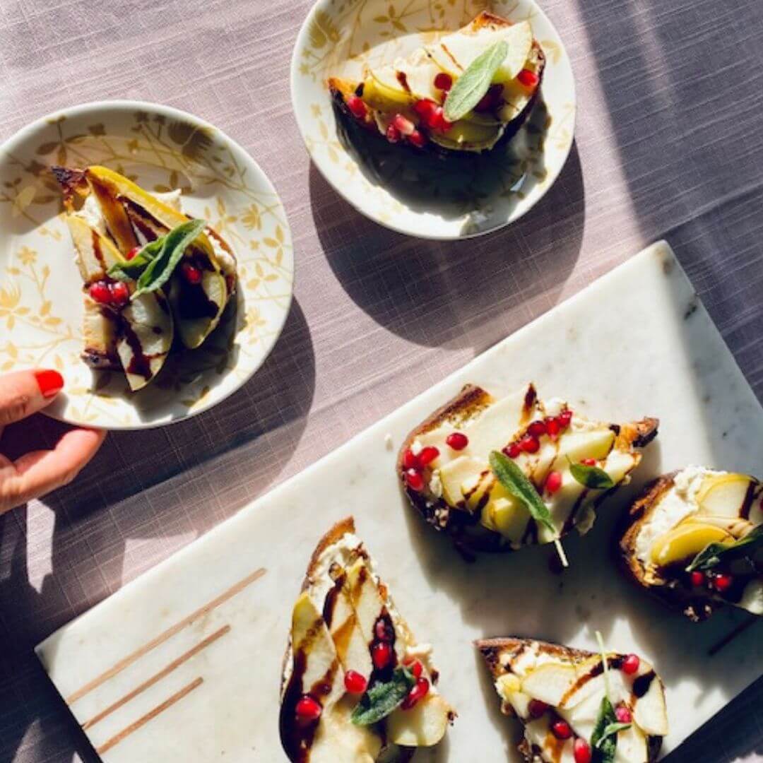 Fall Pear Bruschetta