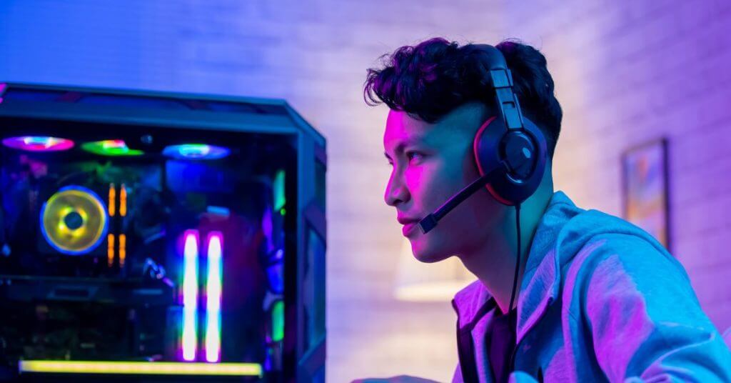 Boy gaming on Twitch