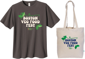 Boston Veg Food Fest t-shirts and totes