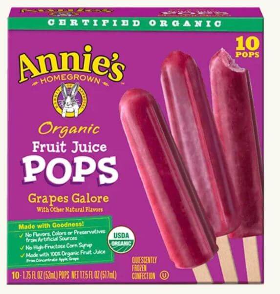 Annie’s Organic Popsicles