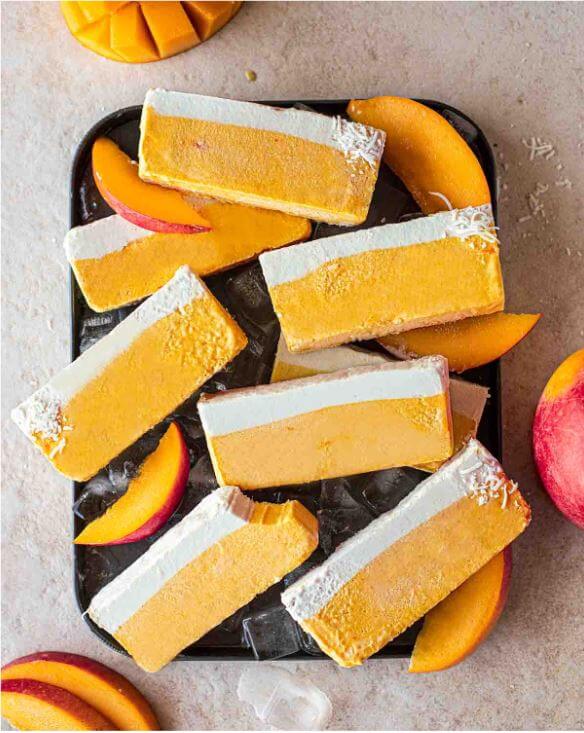 Australian Frozen Mango and Coconut Ice Cream Bars