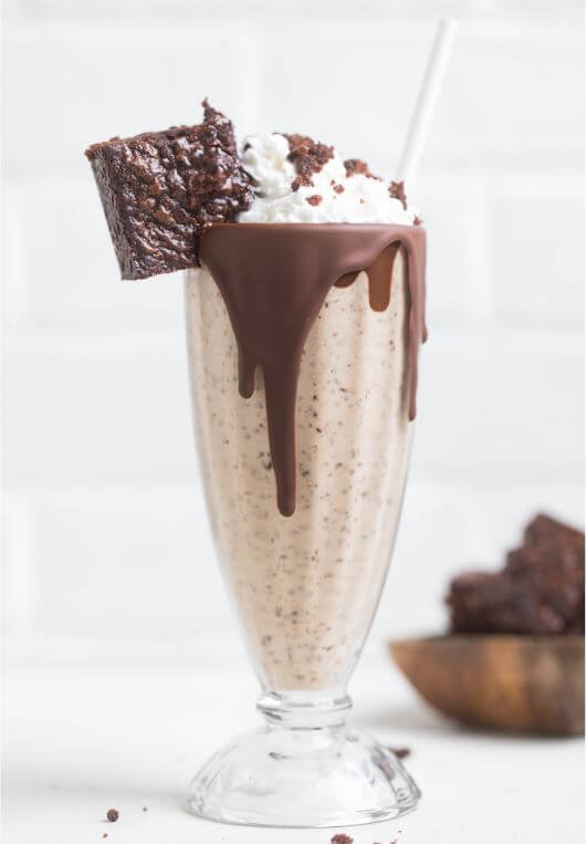 Peanut Butter Fudge Brownie Milkshake