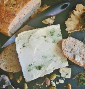 Vegan Cheese with nuts and bread