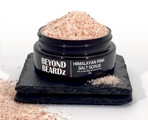 Beyond Beardz Himaylan Pink Salt Scrub in Black Container