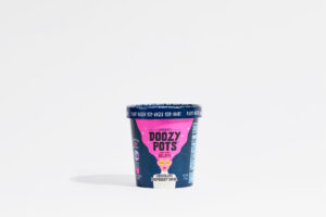 Doozy Pots gelato non dairy plant based swirl package chocolate raspberry flavor