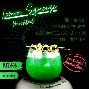 Lemon Squeeze Mocktail monin green mint