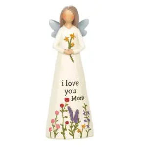 angel figurine says i love you mom