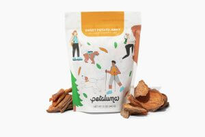 sweet potato jerky dog chews bag